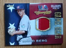 DAVID BERG RC 2013 Panini USA Baseball Champions Prime /99 Game Gear Jerseys #25