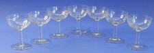 7 Piece Vintage Champagne Sherbet Clear Glass...