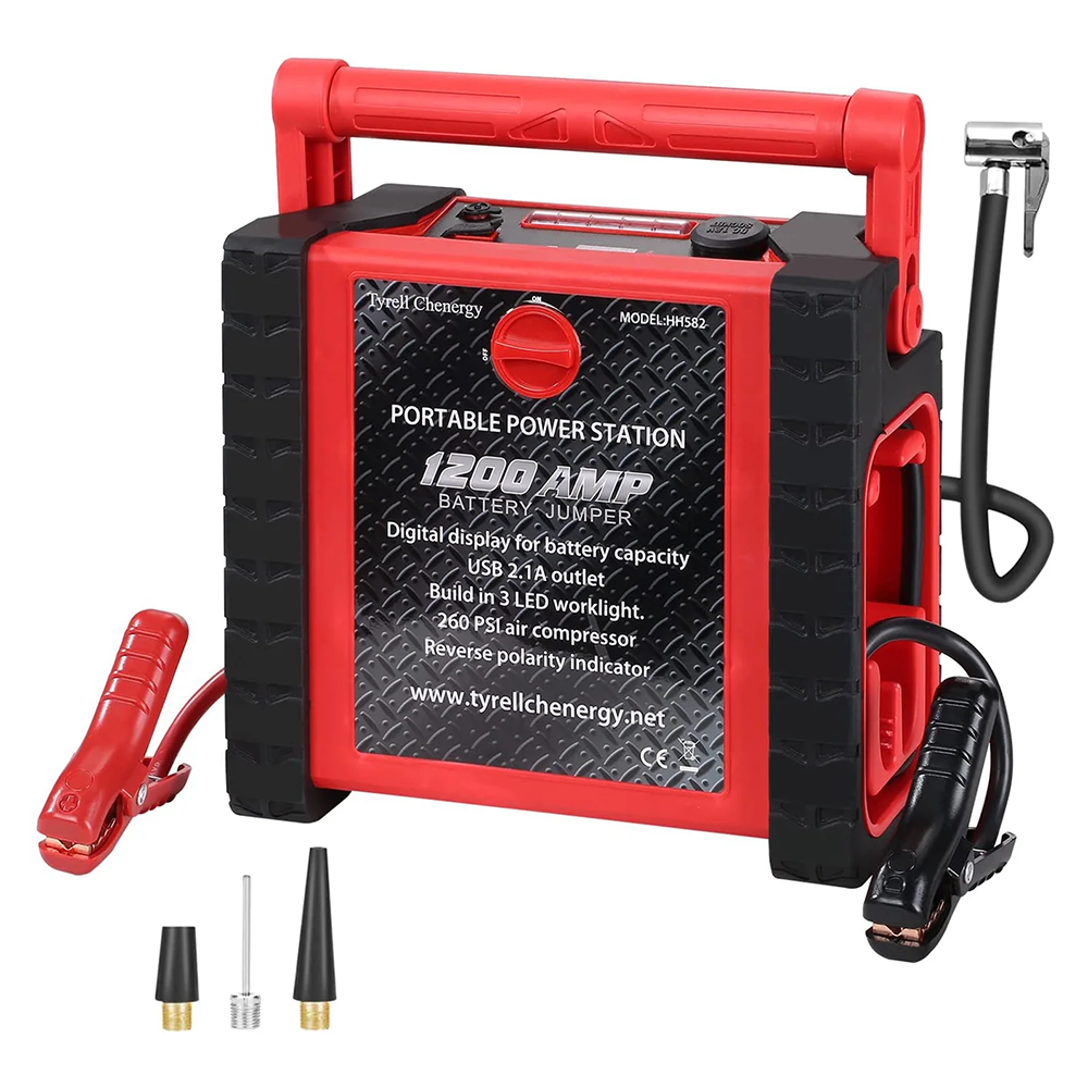 1200A Jump Starter with 260 PSI Air Compressor 12V Car Battery Pack