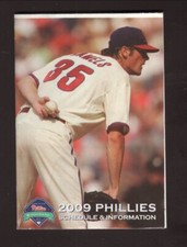 Philadelphia Phillies--Cole Hamels--2009 Pocket Schedule--Citizens Bank