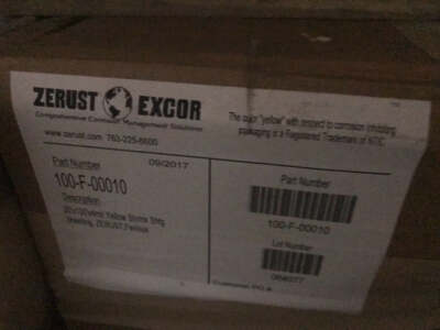 Zerust Item # 100-F-00010, Ferrous Yellow Shrink Sheeting (20FT X 100FT)