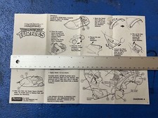 Vintage 1992 Playmates TMNT Muta-Raft Instructions Blueprints Paper Insert