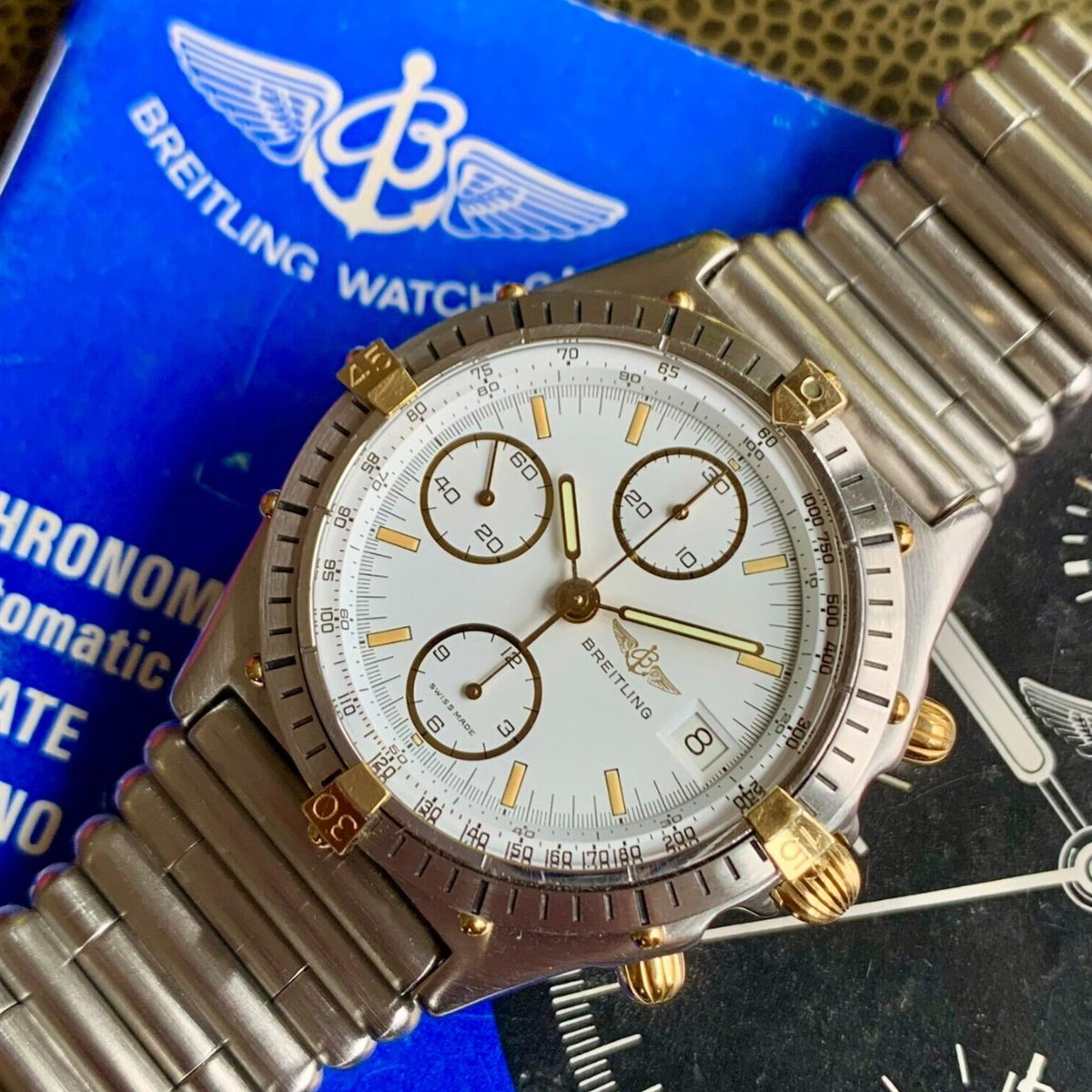 Breitling Chronomat Chronograph Gold Steel Rouleaux