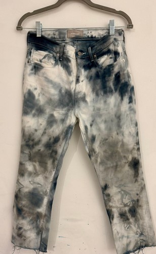 Everlane High Rise Bleach Dye Denim Jeans, Cropped, Size 26 - Picture 7 of 13