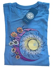 Life Is Good SS Shirt Crusher Tee MOON FLOWER Sunshine Celestial 50in Womens XXL