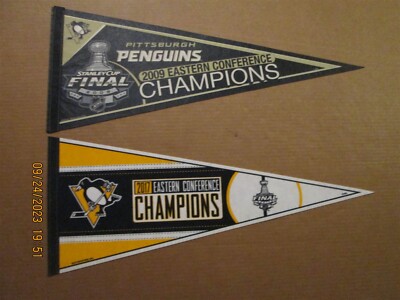 NHL Pittsburgh Penguins 2009 & 2017 Eastern Conference Champions Pennants