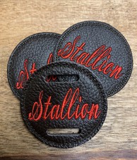 1 X 6cm Dark brown LEATHER Stallion Bridle Disc Mini Pony Shetland Falabella