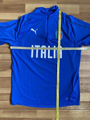 ITALY 2018 FOOTBALL SOCCER TRAINING TOP SWEATSHIRT 1/4 ZIP PUMA