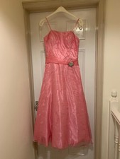 Dynasty Ladies Evening Summer Prom, Ball Gown Baby Pink Sequinned Dress, Size 14