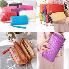 US Women's Long Clutch Wallet Purse Credit Card Case Phone Holder Zipper Handbag