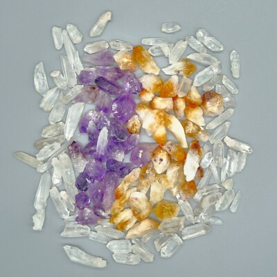 Amethyst, Citrine, Quartz Mini Points Teeth Small Rough Raw Healing Crystal