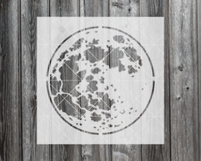 Moon Stencil, Durable Flexible Handmade Mylar Reusable Craft Template, 080