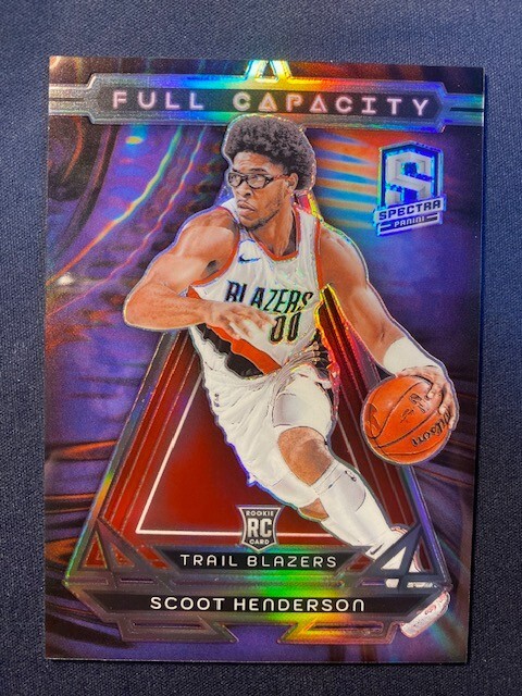2023 Spectra Prizm Full Capacity #13 Scoot Henderson RC SP Trail Blazers