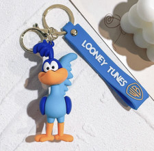 Road Runner Looney Tunes Themed 3D Rubber Keychain/Bag Charm/Backpack Clip
