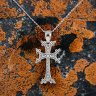 Sterling Silver Armenian Cross Pendant Necklace