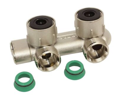 Umlenkstück E2/50 für Heizkörper mit 3/4'' AG Eckform vernickelt Simplex