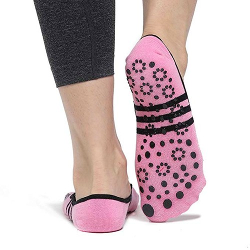 Sweat-Resistance Non Slip Skid Yoga Pilates Socks with Grips (Silicone Dot) - Bild 6 von 8