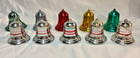 Vintage Christmas Bells MCM Plastic Lot of 10, 1 filigree — photo 1