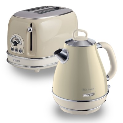 Jug Kettle Toaster Set, Cream Vintage Style, Ariete UK