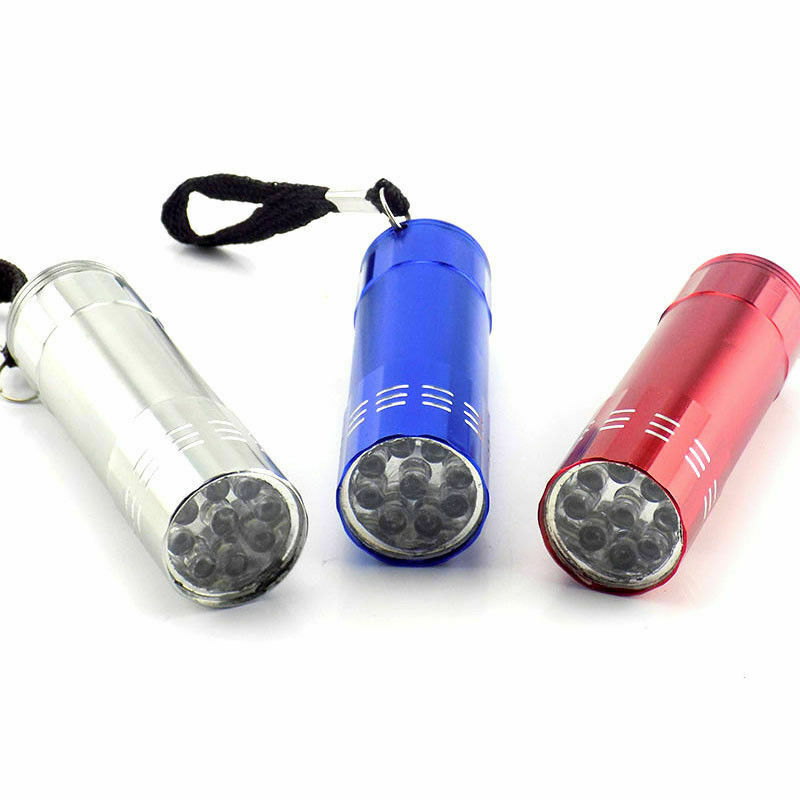 1X mini 9 LED Flashlight Portable Pocket Torch flash Lamps light Keychain - Picture 4 of 13