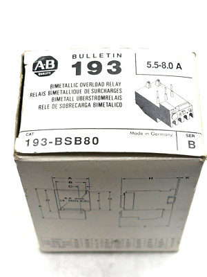 Allen Bradley 193-BSB80 ser B New/Nos