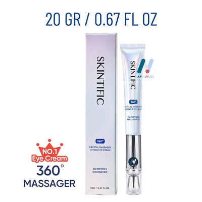 SKINTIFIC 360 Crystal Massager Lifting Eye Cream Collagen Anti-Aging Wrinkle 20g