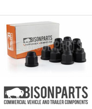 FRONT REAR BLACK WHEEL NUT CAPS 4041979 FORD TRANSIT MK6 MK7 2000-2014