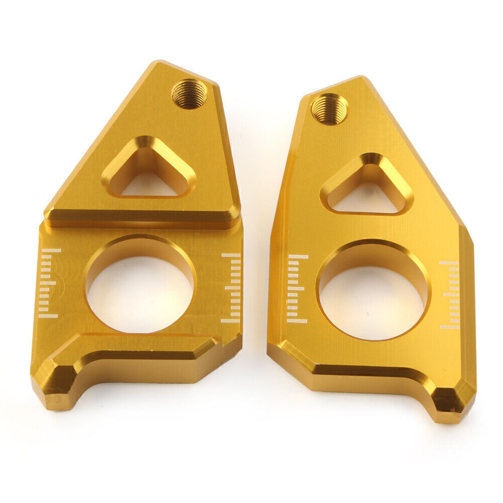 Axle Spindle Chain Adjuster Blocks Fit Yamaha YZF R1 FZ8 FZ1 TMAX 530