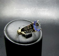 18ct Gold Ring Sapphire and Diamond Size M 4.4g 18k Hallmarked