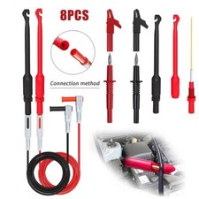 8x Automotive Test Lead Set Power Probe Wire Piercing Clip Puncture Wire Break
