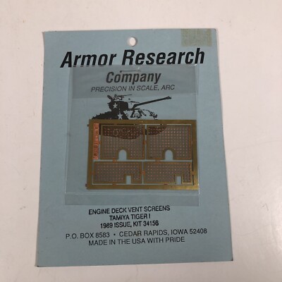 Armor Research Company 1/35 Engine Deck Vent Screens Tiger I Tamiya Etched Kit