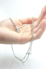 Ciondolo Angelo Custode in argento 925 con pavè di zirconi bianchi + collana