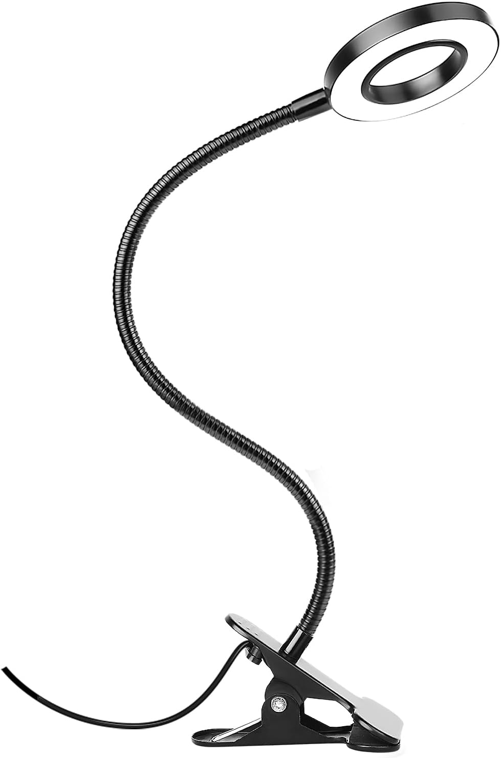 Clip-On Desk Lamp, 10 Dimmable Levels, 3 Modes, Ideal for Reading & Video Calls