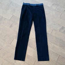 Prada Women's Black Velvet Trousers Size 50/ XL/16 100% Cotton