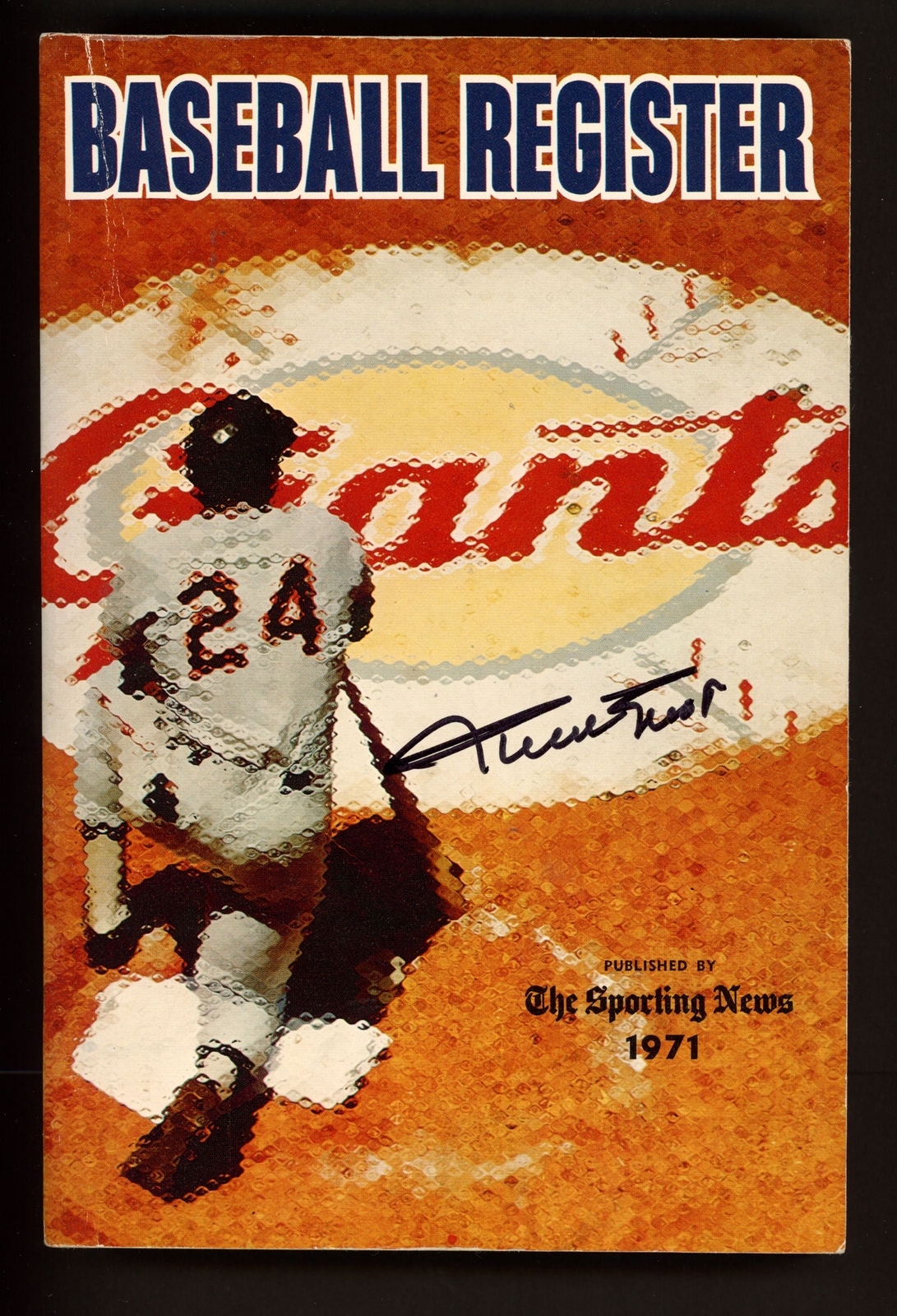 Willie Mays Baseball Register Signed Book Autograph PSA/DNA AN85345