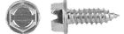 100 License Plate Screws for American Cars, #14x 3/4" Hex And Flat