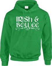Irish Boujee St Patricks Day Parody Funny Joke Pop Culture Saying Mens Hoodie