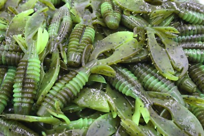 3'' Green Pumpkin Chartreuse Swirl Craw Flapper Jig Trailer Yo Mama Bass Fishing