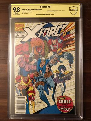 9.8 CBCS Verified signature: Mike Mignola   X-Force #8  Domino 1st Appearance 