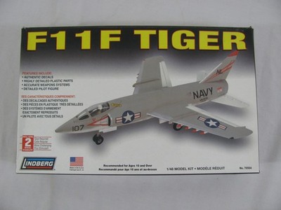 2007 Lindberg 1/48 Scale Grumman F11F Tiger Model Airplane Kit #70504 New!