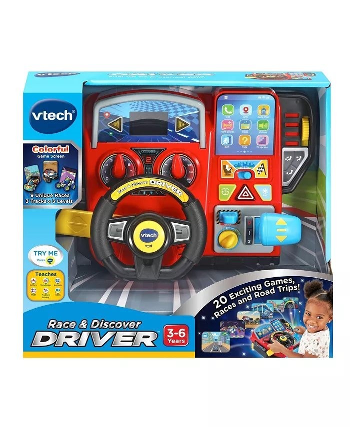 VTech Race & Discover Driver Electronic Baby and Toddler Toys