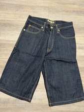 Southpole Denim Shorts Mens 32 Blue 16" Embroidered Pockets Y2K 90's Jorts VTG