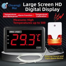 Digital Thermometer with Probe Large Screen for Industrial and Aquaculture Use