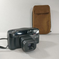 Ricoh Shotmaster Tru Zoom Date 35mm Point Shoot Film Camera With Case Tested