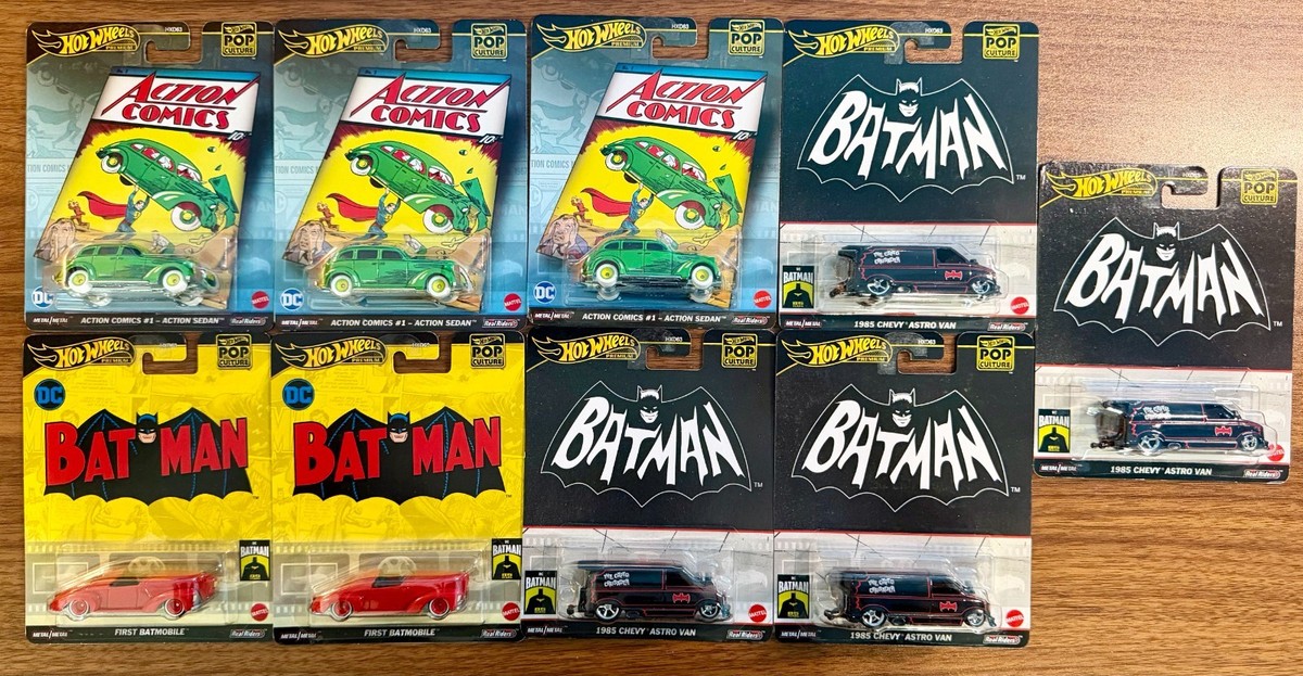 Hot Wheels Premium Pop Culture DC Comics Lot of 9! Batman