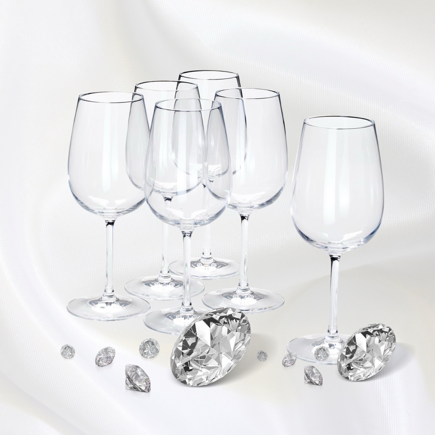 6er Set Hochwertige Weingläser Neu & Unbenutzt Aus Glas