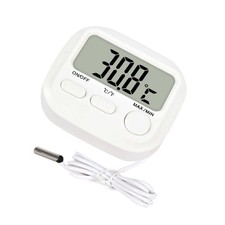 Digital Fridge Freezer Thermometer with External Probe Sensor and LCD Display