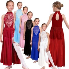 Girls Jumpsuit Ballet Leotard Jazz Dancewear Lace Dress Wrap Skirt Costume