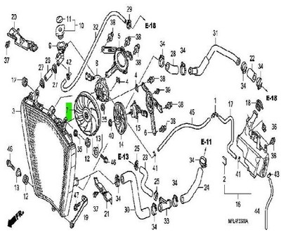 honda CBR1000RR-R FIREBLADE VFR800 A AC 2CM 3AC 5AC LÜFTER KÜHLUNG KÜHLER 19020-