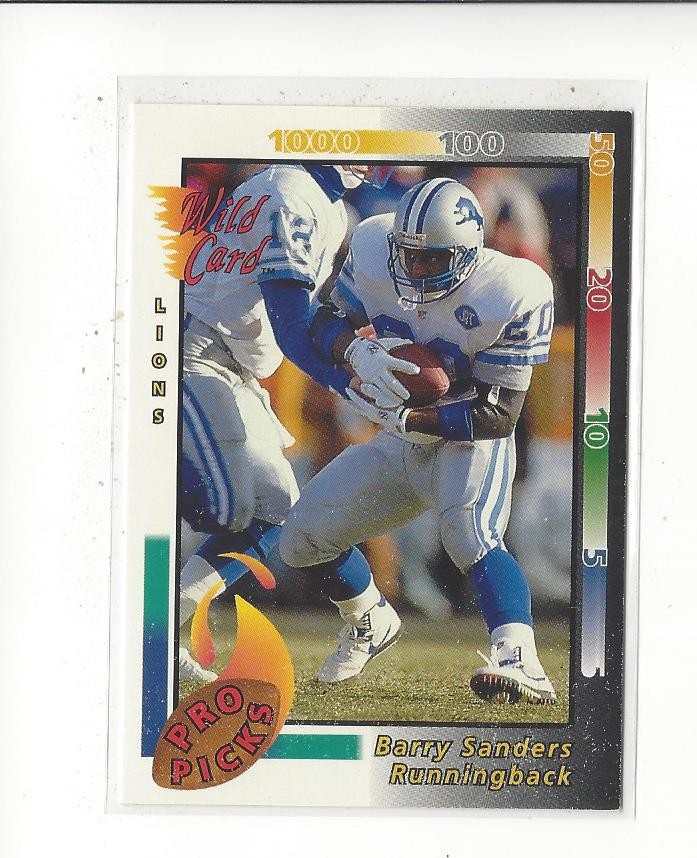 1992 Wild Card Pro Picks #7 Barry Sanders Lions